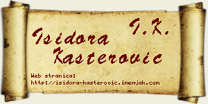 Isidora Kašterović vizit kartica